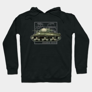 M4 Sherman Tank WW2 Legend Hoodie